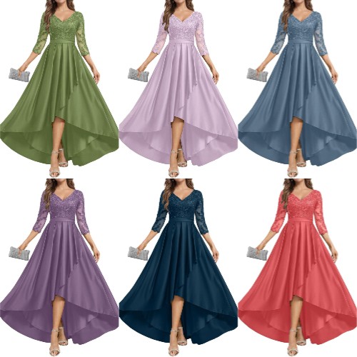 Abendkleid damen satin party - abendkleid,