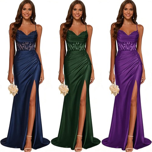 Spitze satin ballkleider damen - satin,