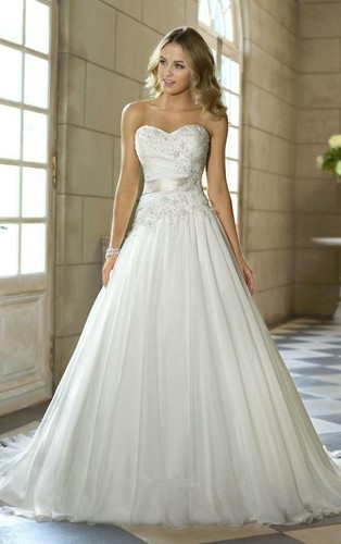 ärmellose brautkleid linie - Ärmellose,