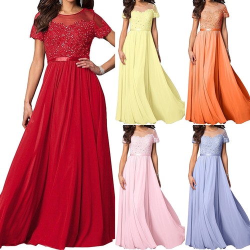 Spitze chiffon abendkleider - ,