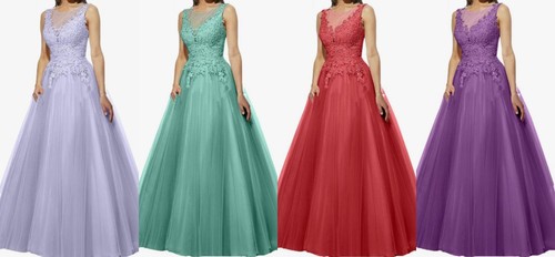 Damen lang abendkleid - lang,